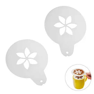 Cappuccino-Schablone 'Blume' in Gefrostetem Klar: Kreativ & Schön TK Gruppe® Grosshandel 