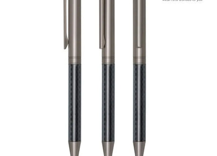 Carbon Line Black Drehkugelschreiber in Silber - Stilvoll & Robust für den Einsatz TK Gruppe® Grosshandel 