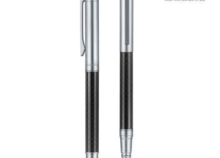 Carbon Line Rollerball in Silber-Schwarz - Eleganz & Präzision für Schreiber TK Gruppe® Grosshandel 