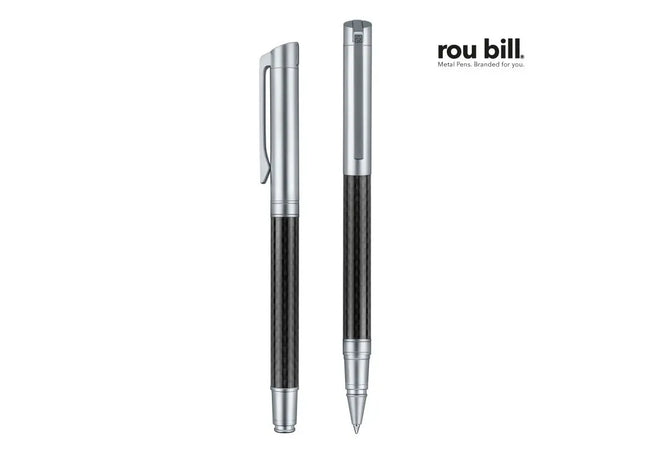 Carbon Line Rollerball in Silber-Schwarz - Eleganz & Präzision für Schreiber TK Gruppe® Grosshandel 