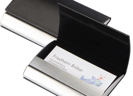 Cardiff Metall Visitenkartenetui - Schwarz, Elegant & Robust TK Gruppe® Grosshandel 