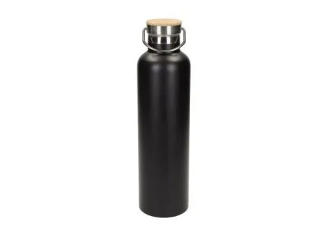Cascada Vakuumisolierflasche 1 Liter - Tiefes Schwarz, Elegant & Funktional TK Gruppe® Grosshandel 