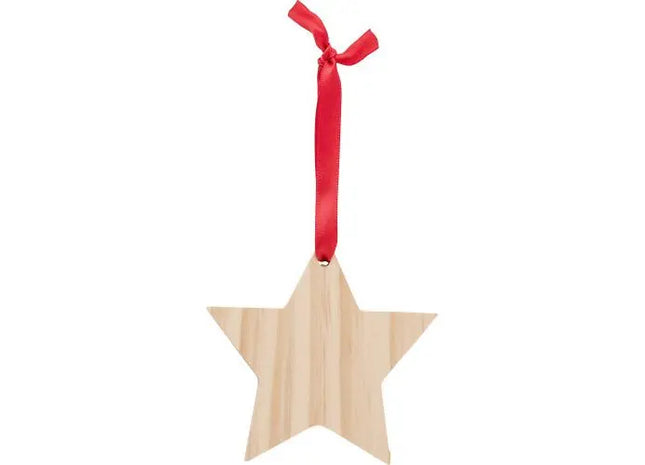 Caspian Holz Weihnachtsanhänger - Naturbraun, Rustikaler Baumschmuck TK Gruppe® Grosshandel 