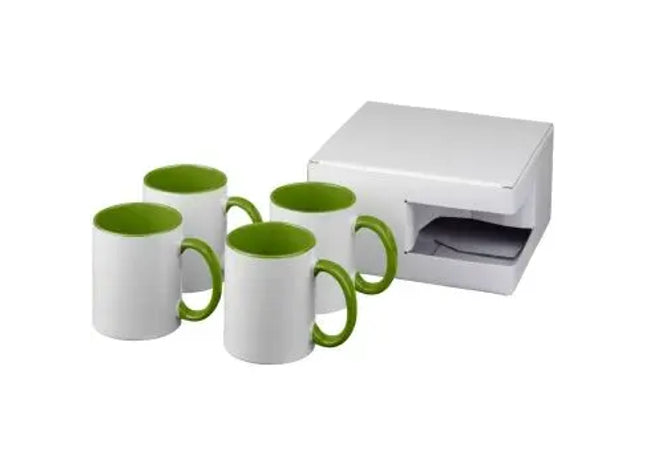 Ceramic Limonen-Becher Set: 4-teilig mit Sublimationsdruck TK Gruppe® Grosshandel 