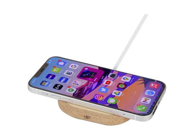 Cerris 15W Kabelloses Ladepad aus Kork - Naturfarben TK Gruppe® Grosshandel 