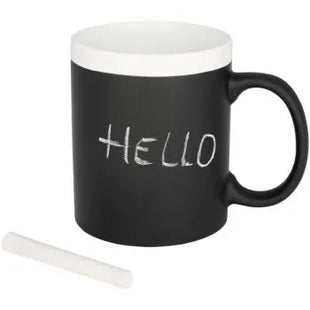 Chalk-write 330 ml Keramiktasse - Weiß, Personalisierbarer Becher, Spülmaschinenfest, Stilvolles Design TK Gruppe® Grosshandel 