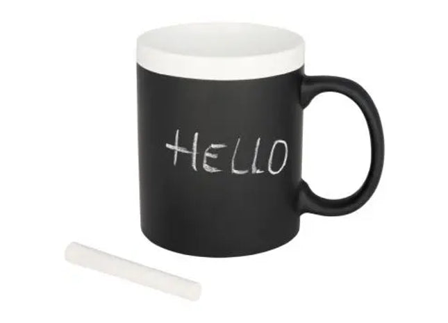 Chalk-write 330 ml Keramiktasse - Weiß, Personalisierbarer Becher, Spülmaschinenfest, Stilvolles Design TK Gruppe® Grosshandel 