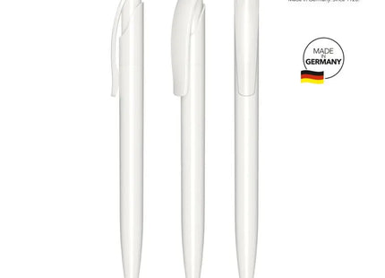 Challenger Glänzender Druckkugelschreiber in Weiß - Elegant & Präzise TK Gruppe® Grosshandel 