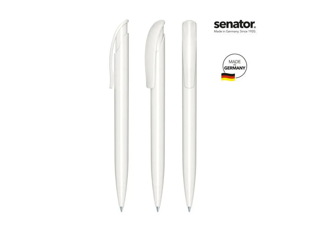 Challenger Glänzender Druckkugelschreiber in Weiß - Elegant & Präzise TK Gruppe® Grosshandel 