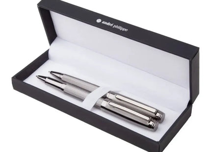 Chapelle Kugelschreiber-Set in Silber: Eleganz und Präzision TK Gruppe® Grosshandel 