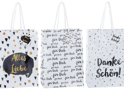 Charmante Geschenktüten 'Für Dich', Medium, 3er-Set, 23cm – Liebevolle Verpackung TK Gruppe® Grosshandel 