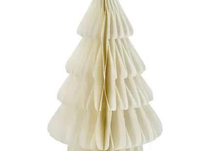 Charmanter Mittelgroßer Honeycomb Tannenbaum, Creme, 30cm, Freistehend TK Gruppe® Grosshandel 