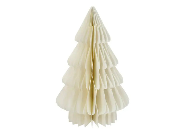 Charmanter Mittelgroßer Honeycomb Tannenbaum, Creme, 30cm, Freistehend TK Gruppe® Grosshandel 