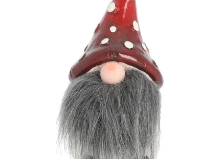 Charmanter Pilz-Wichtel, 13,5 cm hoch – Zauberhafte Deko-Figur für Garten und Zuhause TK Gruppe® Grosshandel 