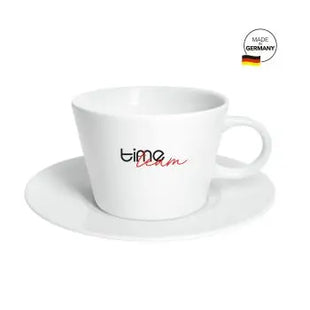 Charmantes Fancy Café-Set: Tasse mit Untertasse in Reinweiß – Stilvoll Genießen TK Gruppe® Grosshandel 