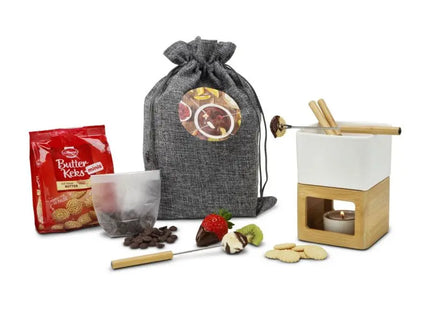 Charmantes Geschenkset: Schokoladenfondue-Genuss im Beutel TK Gruppe® Grosshandel 