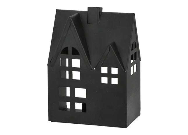 Charmantes Teelichthalter-Haus, 14x10 cm, Kompakte Kerzenlicht-Deko TK Gruppe® Grosshandel 