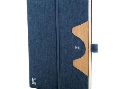 Chatom RPET Kabelloses Ladegerät & Notizbuch - Tiefblau TK Gruppe® Grosshandel 