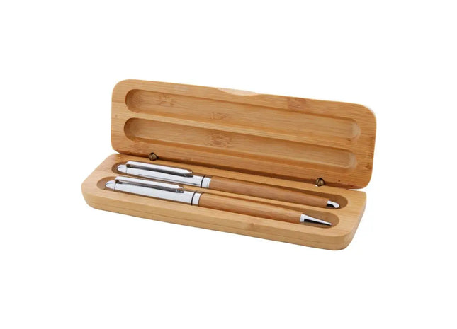 Chimon Bambus-Schreibset, Naturfarben - Ökologisches Büro-Set TK Gruppe® Grosshandel 