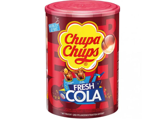 Chupa Chups Cola Assortment: 100-Piece 1200g Cola Flavored Lollipops in a Can TK Gruppe® Grosshandel 