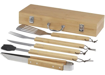 Churras 5-teiliges Natur-Grillset – Premium BBQ-Zubehör für Grillprofis TK Gruppe® Grosshandel 