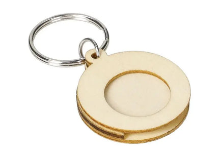 Circle Natur-Holzchip Schlüsselanhänger, Rund & Ökologisch TK Gruppe® Grosshandel 