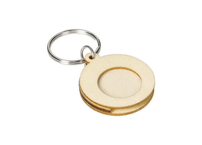 Circle Natur-Holzchip Schlüsselanhänger, Rund & Ökologisch TK Gruppe® Grosshandel 