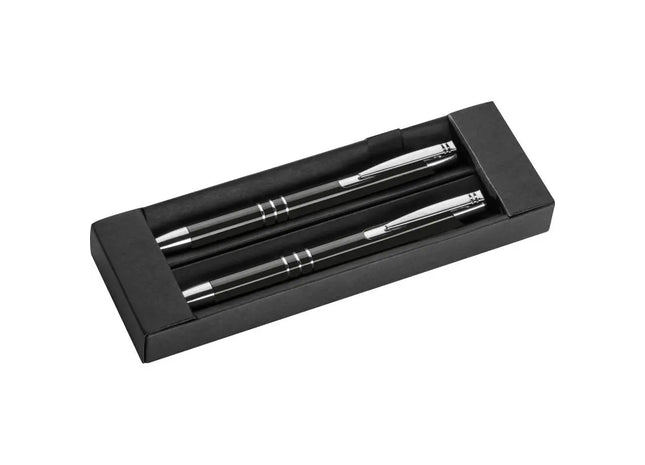 Claremont Metall-Schreibset in Schwarz - Stilvoll und Robust TK Gruppe® Grosshandel 