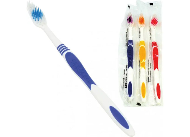 Classic Clean Mittelharte Zahnbürste, 4 Farben sortiert - Effektive Zahnpflege für die ganze Familie TK Gruppe® Grosshandel 