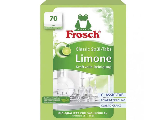 Classic Lime Spülmaschinentabs, 70er Pack - Umweltfreundliche Reinigungstabletten von Frosch TK Gruppe® Grosshandel 