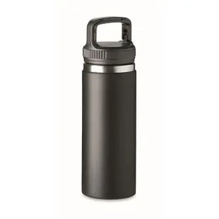 Cleo 500 ml Doppelwandige Flasche - Schwarz, Isolierflasche für heiße und kalte Getränke TK Gruppe® Grosshandel 