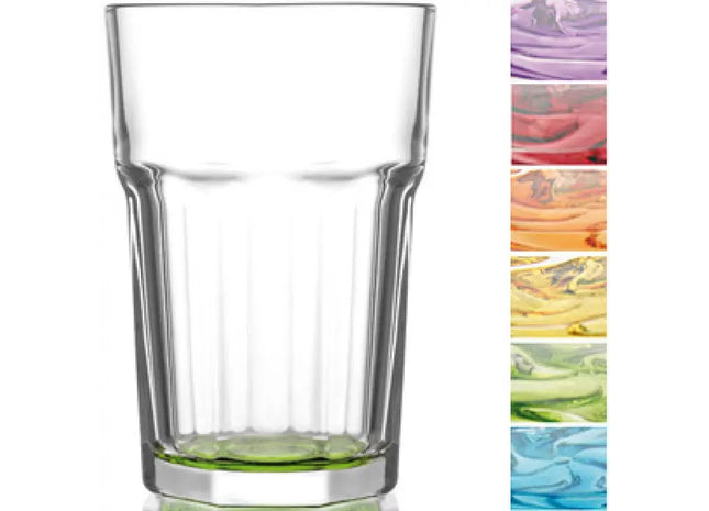 Cocktailglas Caipi 0,3l mit farbigem Fuß - Set mit 6 verschiedenen TK Gruppe® Grosshandel 