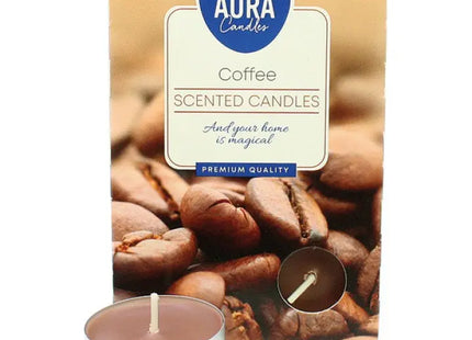 Coffee Scented Tealights - Set of 6 in Foldable Packaging TK Gruppe® Grosshandel 