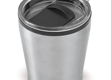 Coffee to Go Reisebecher 180 ml – Stilvoller, silberner Mini-Thermobecher TK Gruppe® Grosshandel 