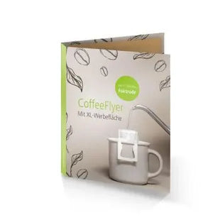 CoffeeFlyer Fairtrade in Naturbraun: Individuell & Umweltbewusst TK Gruppe® Grosshandel 