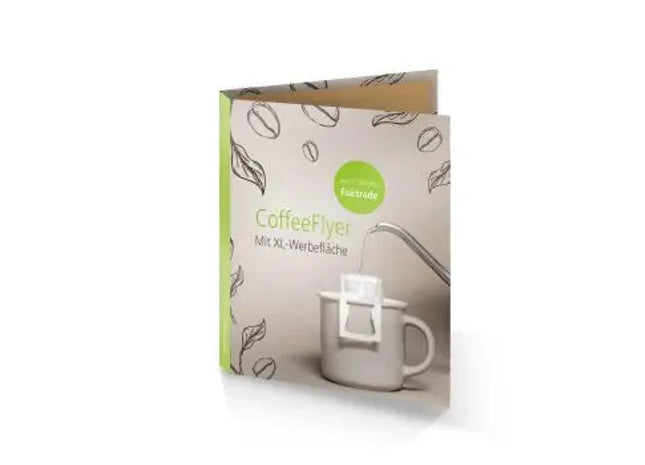 CoffeeFlyer Fairtrade in Naturbraun: Individuell & Umweltbewusst TK Gruppe® Grosshandel 