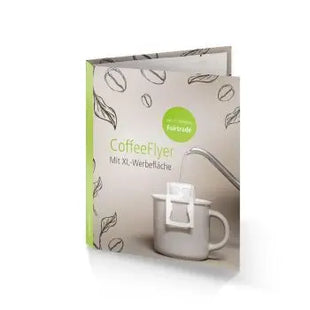 CoffeeFlyer Fairtrade in Weiß: Maßgeschneidert & Umweltfreundlich TK Gruppe® Grosshandel 