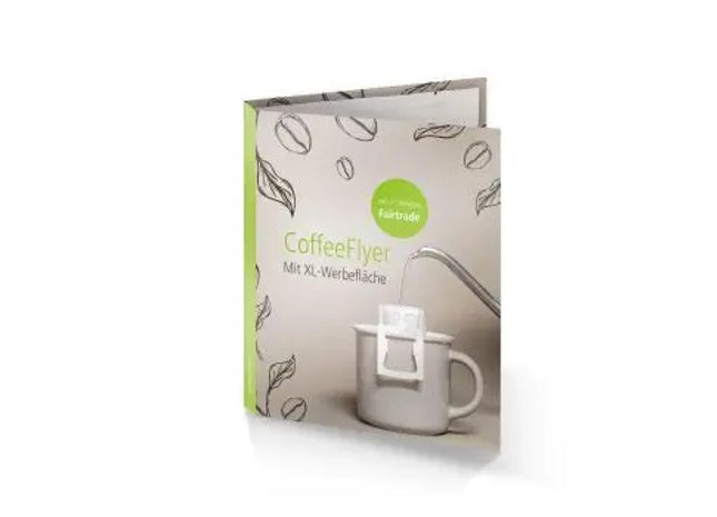 CoffeeFlyer Fairtrade in Weiß: Maßgeschneidert & Umweltfreundlich TK Gruppe® Grosshandel 