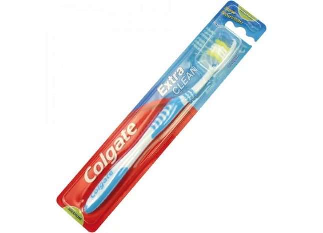Colgate Extra Clean Mittelharte Zahnbürste - Effektive Plaqueentfernung TK Gruppe® Grosshandel 