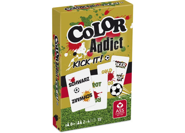 Color Addict Kick it, 33 Karten in Faltschachtel - Schnelles Farben-Match-Spiel TK Gruppe® Grosshandel 