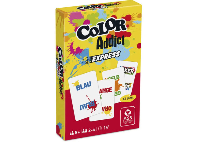 Color Addict, 33 Karten in praktischer Faltschachtel - Farbenfrohes Schnellreaktionsspiel TK Gruppe® Grosshandel 
