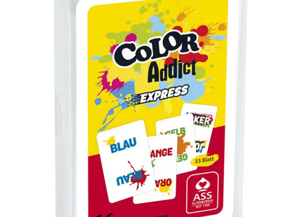 Color Addict, 33 Spielkarten in Kunststoffetui - Rasantes Kartenspiel für Farb-Matches TK Gruppe® Grosshandel 