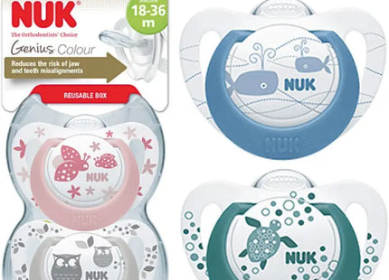 Colorful NUK Genius Silicone Teether, Size 3, 18-36 Months - Durable Infant Pacifier TK Gruppe® Grosshandel 