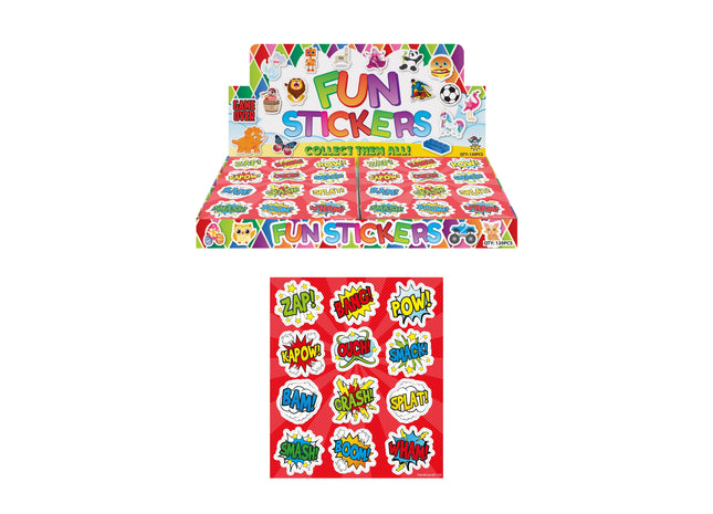 Comic-Aufkleber-Set, 12-teilig, 10 x 11,5 cm – Bunte Aufkleber für Sammelalben und Bastelprojekte TK Gruppe® Grosshandel 