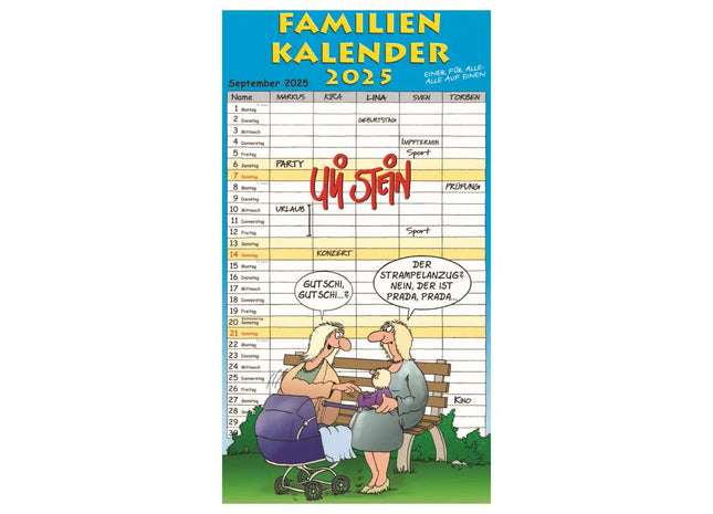 Comic, Cartoon & Humor Kalender - Uli Stein Familienplaner für 2024 TK Gruppe® Grosshandel 