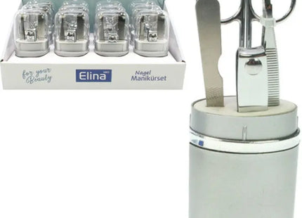 Compact 4-Piece Nail Grooming Kit: 13cm Case with Display - Essential Manicure Set TK Gruppe® Grosshandel 