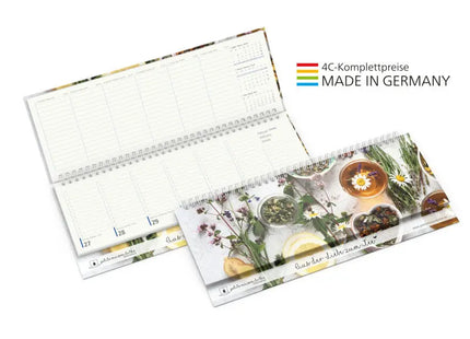 Compact Recycling Notizbuch, Natura Einband mit 4C-Druck - Individuell gestaltbar in Blau TK Gruppe® Grosshandel 