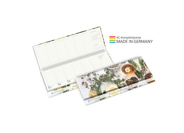 Compact Recycling Notizbuch, Natura Einband mit 4C-Druck - Individuell gestaltbar in Blau TK Gruppe® Grosshandel 