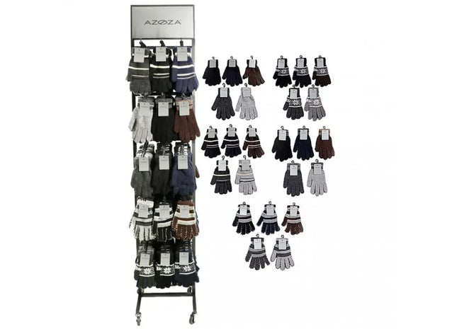 Comprehensive Men's Winter Gear Set, 180 Pieces on Metal Display Stands - Complete Seasonal Collection TK Gruppe® Grosshandel 