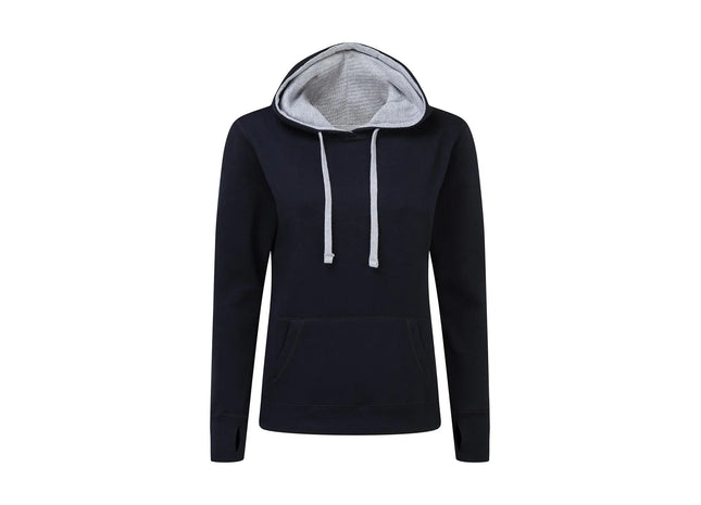 Contrast Hooded Sweatshirt Women TK Gruppe® Grosshandel 